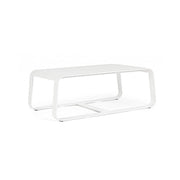 Outdoor coffee table in aluminum White MERRIGAN 105x62x h38 cm