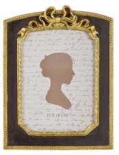 Black photo frame with gold bow te-2225 cm. 18 x 2.2 h 23.5