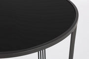 Set 2 gold-black design style metal coffee table