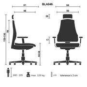 Bella leather office armchair
