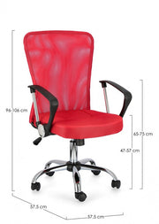 BRISBANE office chair red height adjustable