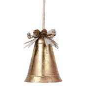 Gold metal bell 14x11h10 cm