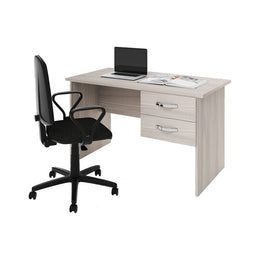 Elm bedroom desk 2 drawers in melamine wood cm119x64xH.75