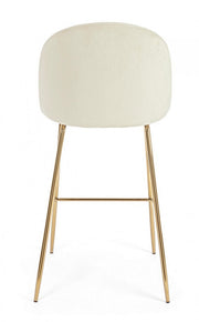 2x Bar stool carry white velvet atmosphere style