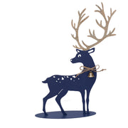 Blue metal reindeer cm23x6h31
