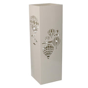 Metal umbrella stand with squared cream hot air balloon 15,5x15,5h49 cm