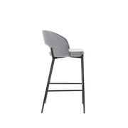 Set of 2 Fabric Stools 50cm x 52cm x 89cm