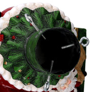 Red santa claus resin tree base cm 36x38h38