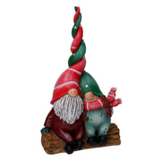 Resin gnome couple cm15,5x6,5h30