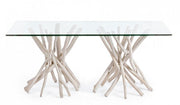 SAHEL RECT TABLE W-GLASS