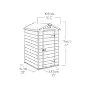 Gray resin house MANOR 1 door, floor included 129x103xh.196 cm