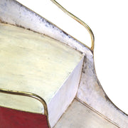 Orange metal gift box 14.5x9h9 cm