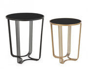 Set 2 gold-black design style metal coffee table