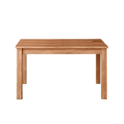 Extendable country walnut dining table in melamine wood 80x120-160 cm