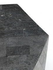 Modern gray stone coffee table 60 x 60 x h 50 cm