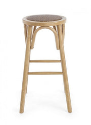 Rustic style bar stool in natural wood