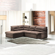 Stefy corner sofa with left storage peninsula 268x212