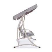 Three-seater steel rocking chair Ivory GRELY 190x120x h185 cm