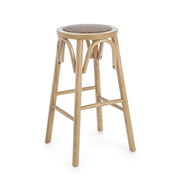 Rustic style bar stool in natural wood