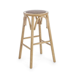 Rustic style bar stool in natural wood