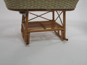 Natural rocking cradle with wheels 58x100 cm