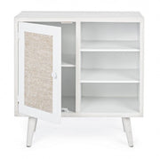 Sideboard with door and three shelves White MONTIEL 66x30x h64.5 cm