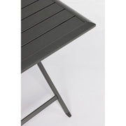 Folding outdoor table in anthracite aluminum ELIN 70x70x h71 cm