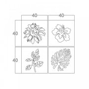 Abstract black wall decoration 40 x 40 x 4 cm