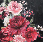 Square red wood frame cm100x100h3