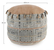 TILAK Desert ethnic style cotton pouf diameter 50x h35 cm