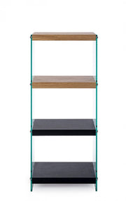 4P Line Wood Bookcase Black