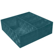 Square water green polyester drawer cm32x32h10