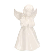 White ceramic angel with lyre 12x10h20.5 cm