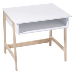 Mini desk in white wood L58 x D46.3 x H52 cm