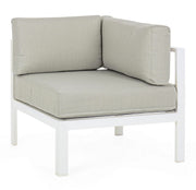 Marinel white garden corner armchair