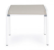 Footrest garden furniture aluminum white Cruise 53 x 51 x 44 cm