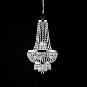 Imperial chandelier in iron and chromed brass with five lights 35x h70 cm