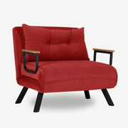 Sando folding armchair bed in Red fabric 60x78xh.78 cm