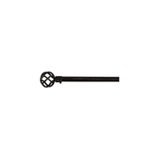 Complete Rod X Curtain Chaos • Steel Varnished Black/Silver D.Mm 19 Cm 120/210