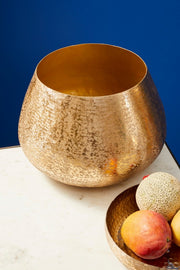 Set of 2 gold industrial style aluminum pot holders