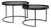 Set of 2 Zeina black modern coffee tables