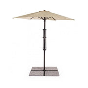 Garden umbrella with arm diameter 300x h253 cm SORRENTO Anthracite-Natural