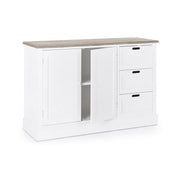 Sideboard in MDF two doors three drawers Bianca DOROTEA 123x40x h82 cm