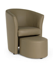 Leatherette armchair with removable pouf Tortora RITA 64,5x 59,5x h78 cm