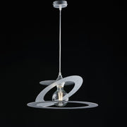 Suspension lamp in iron laser cut Silver Gray 40x h18 cm