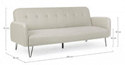 Bridjet Beige sofa bed in reclining fabric