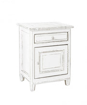 Colette 1 door 1 drawer white wooden bedside table 50 x 40 x 65 cm