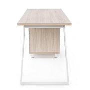White wooden desk with Armande chest of drawers cm 140 x60 x 76 h