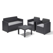 Keter alabama anthracite lounge in shockproof resin