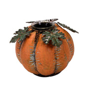 Orange pumpkin metal candle holder 1pø20h14,5